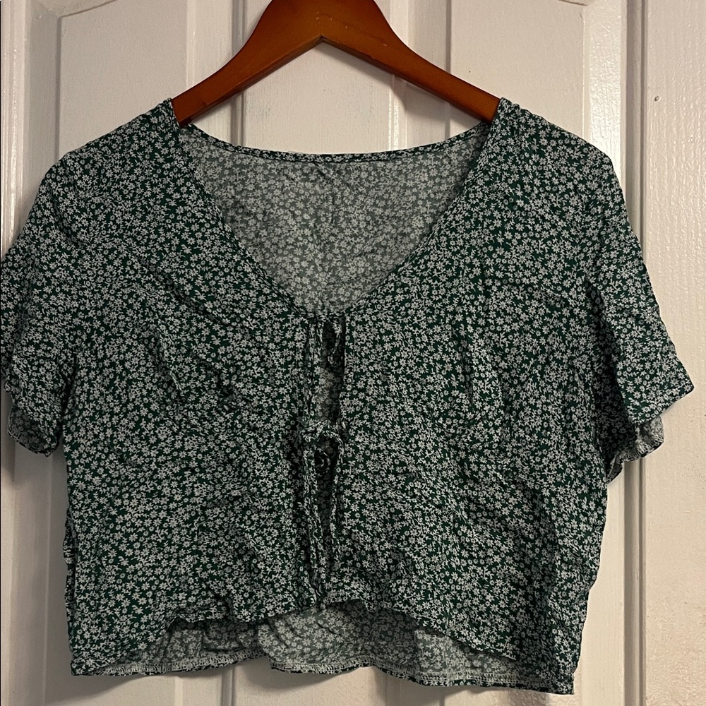 Floral Green Women's Top